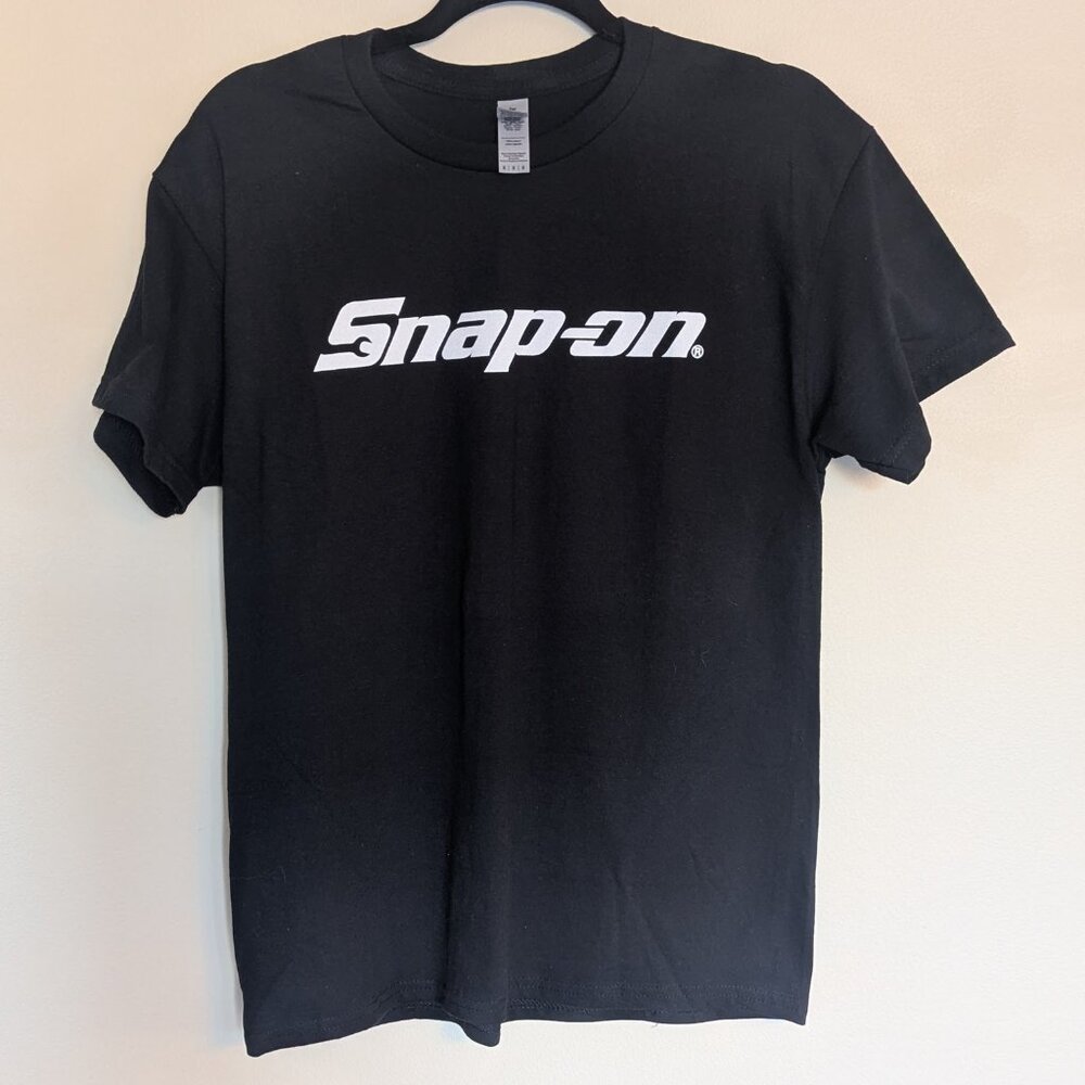 Snap-On Women's Black  with White Wrench S Logo T-Shirt | Size Medium